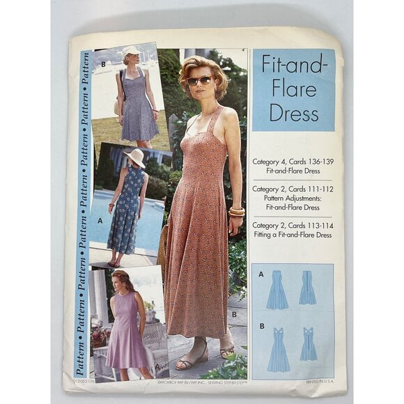 Vintage Sewing Step by Step Fit-And-Flare Dress Sewing Pattern 136-139 Misses Si - Picture 1 of 2